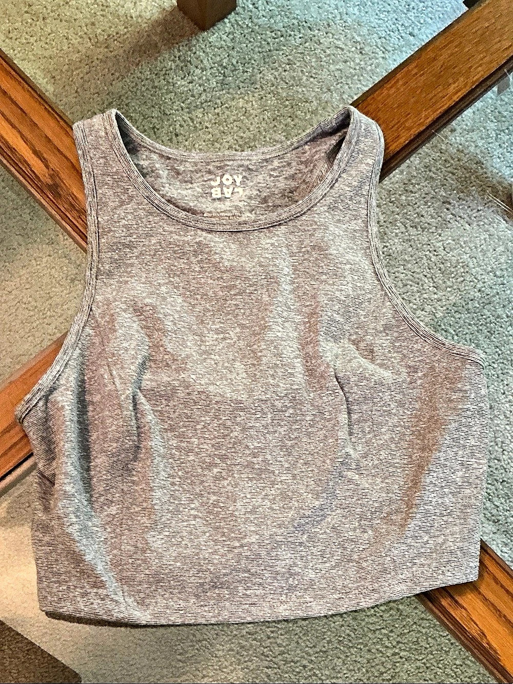 Joy Lab Women's Crop Tank Top Gray Large
